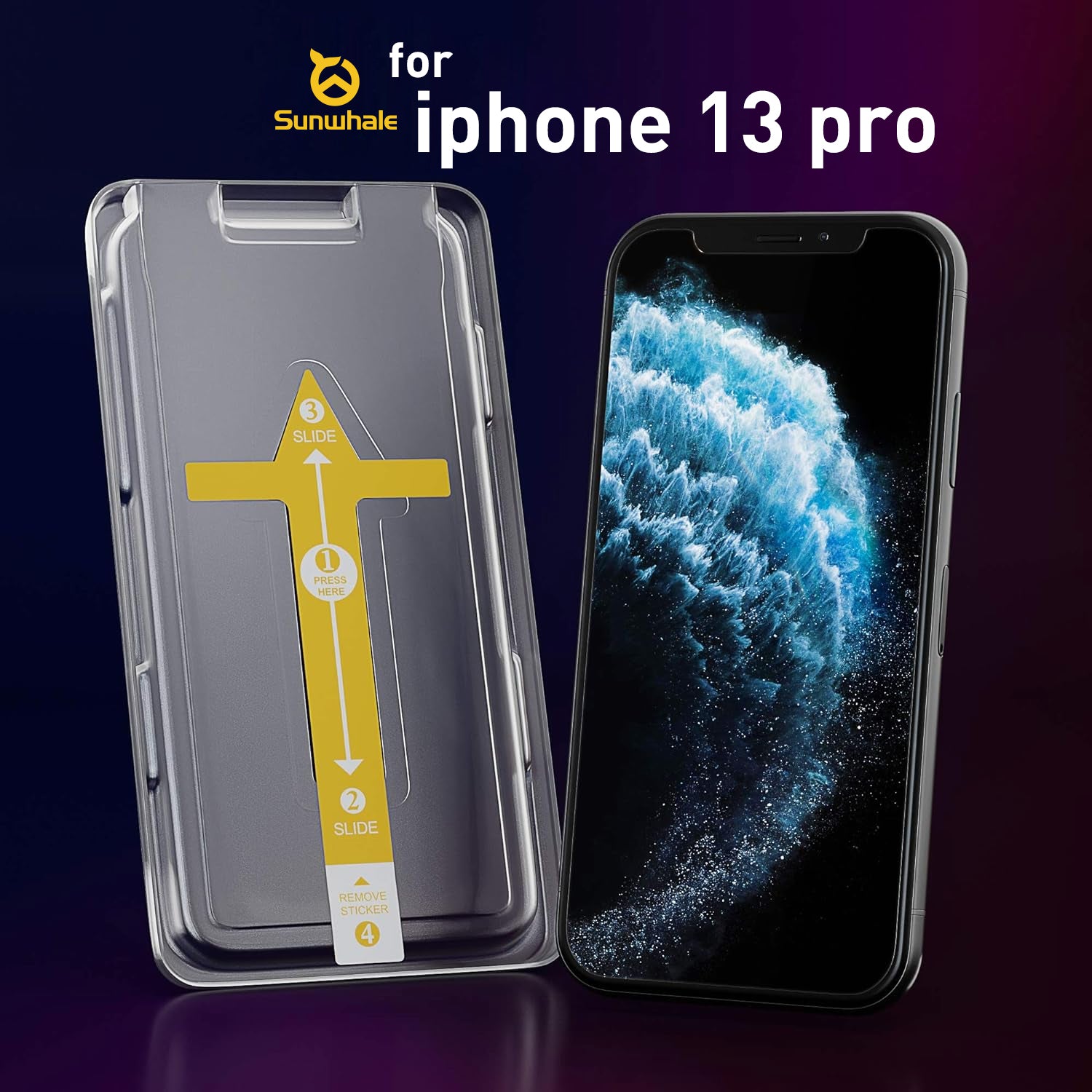 Sunwhale Privacy Screen Protector for iphone 13 pro [Includes Auto-Alignment Kit]