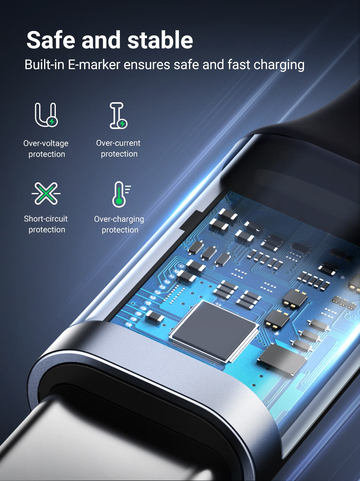 UGREEN USB-C 2.0 to Angled USB-C M/M Cable Aluminium Shell with Braided 2m