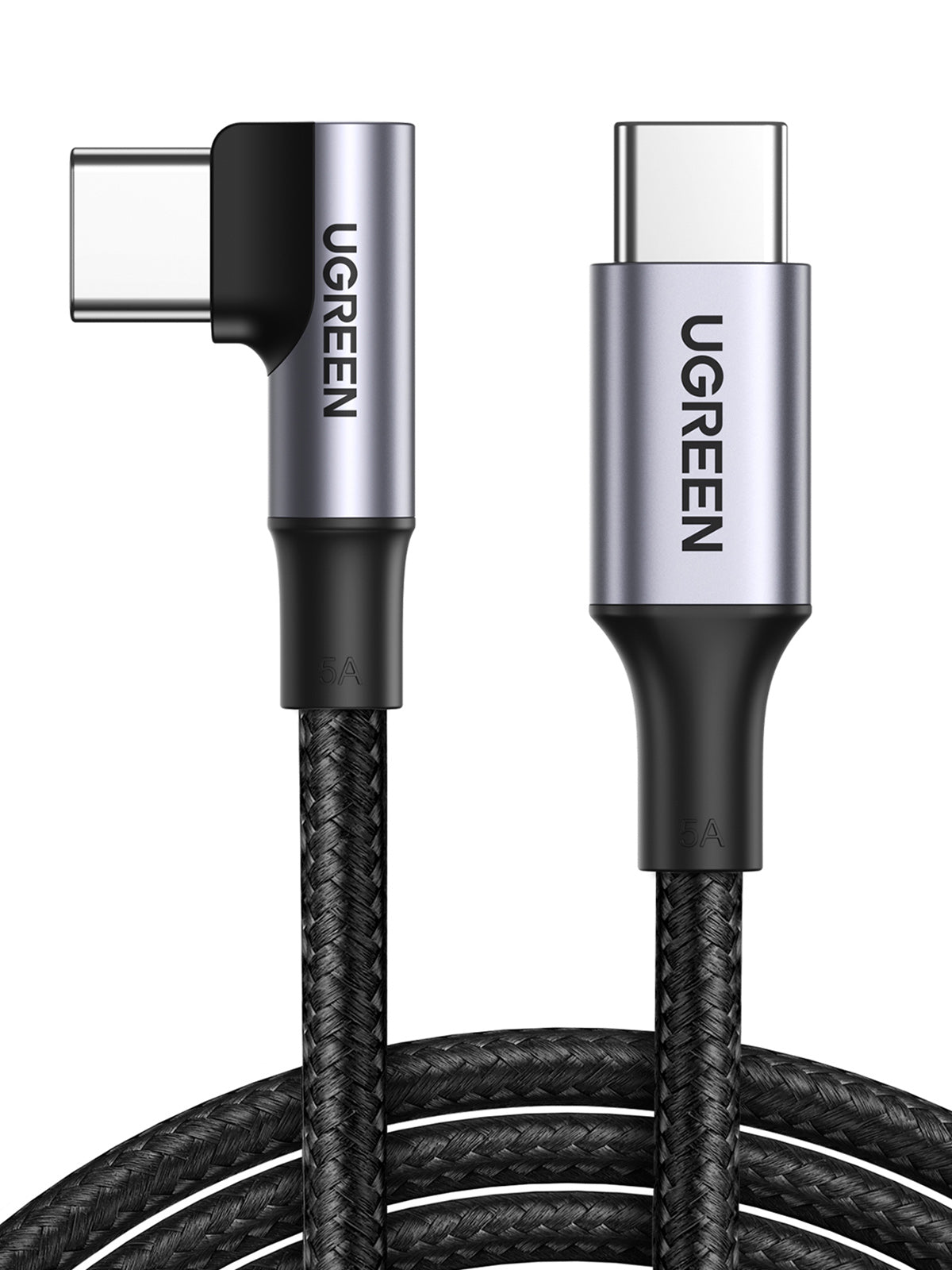 UGREEN USB-C 2.0 to Angled USB-C M/M Cable Aluminium Shell with Braided 3m