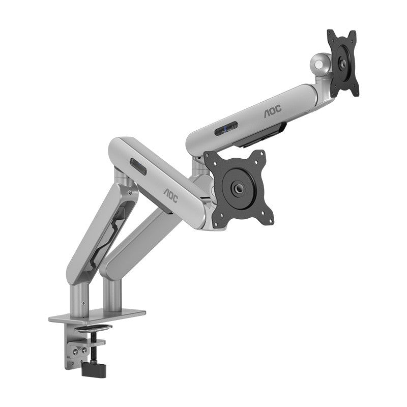 AOC 17in - 34in Dual Monitor Arm - Silver