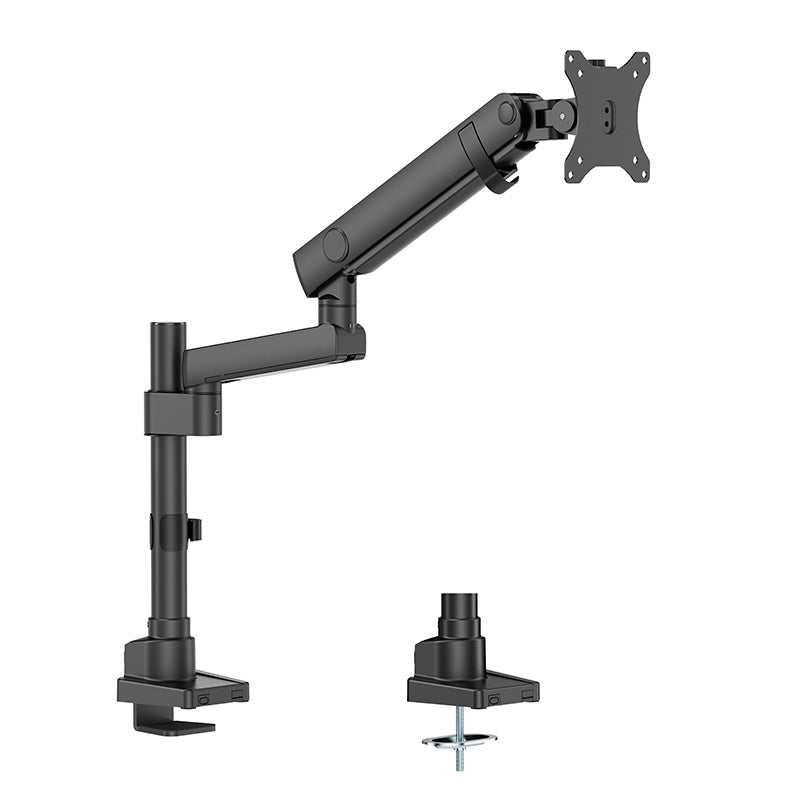 Infinity Single Screen Pole-Mounted Heavy-Duty Mechanical Spring Monitor Arm support 17in-40in up to 12kg - Black