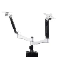 SilverStone Silver Arm Dual LCD Monitor Stand