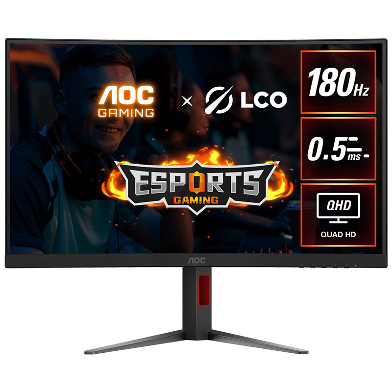 AOC 27in QHD Fast VA 180Hz Curved Gaming Monitor
