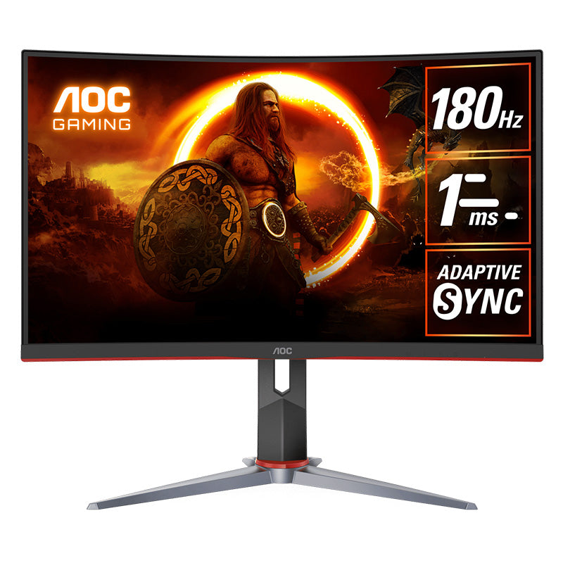 AOC 27in QHD VA 180Hz Adaptive Sync Curved Gaming Monitor