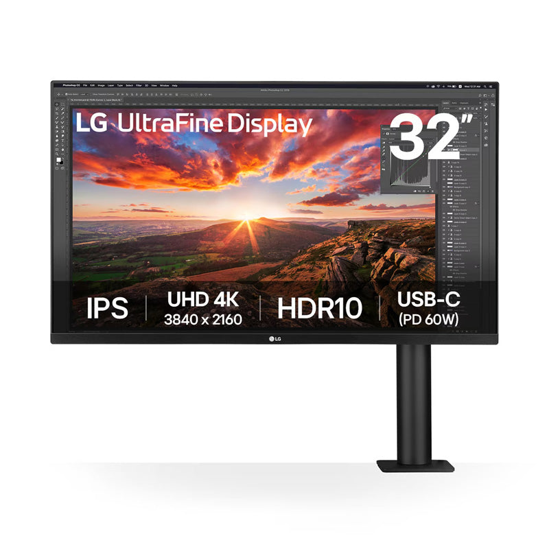 LG UltraFine 32in 4K UHD IPS 60Hz Ergo Monitor