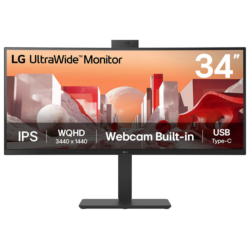 LG UltraWide 34in WQHD IPS Curved USB-C Webcam Monitor
