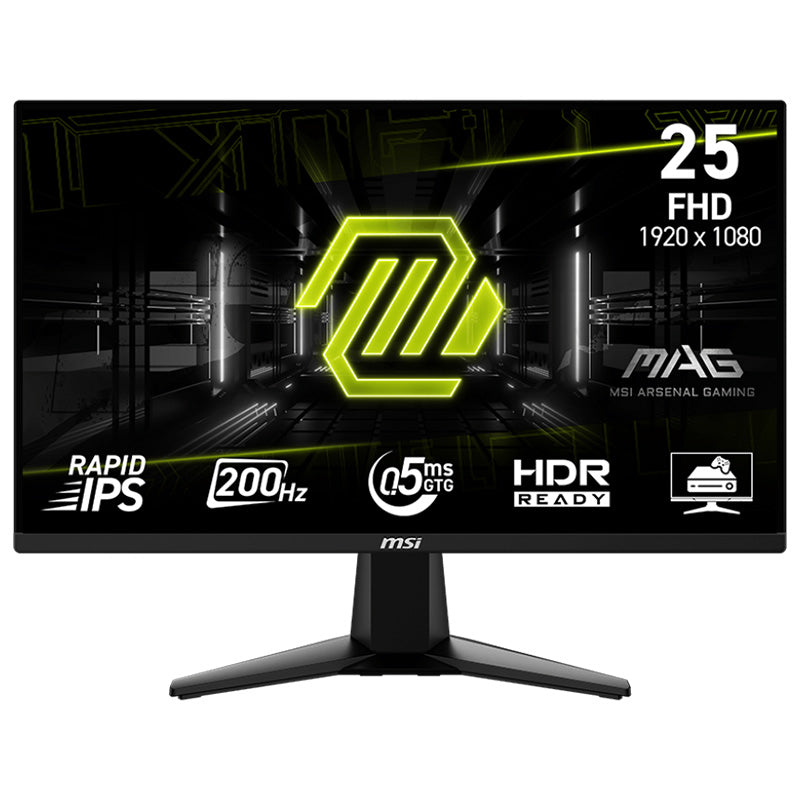MSI MAG 255F E20 24.5in FHD Rapid IPS 200Hz FreeSync Premium Gaming Monitor