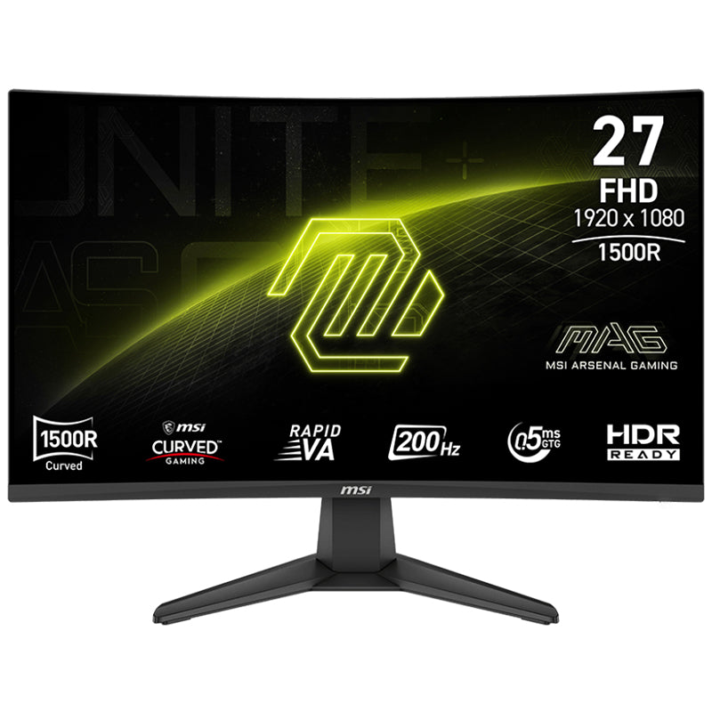 MSI MAG 276CF E20 27in FHD Rapid VA 200Hz Adaptive-Sync Curved Gaming Monitor