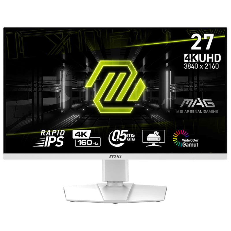 MSI MAG 27in 4K UHD 160Hz Rapid IPS Gaming Monitor - White
