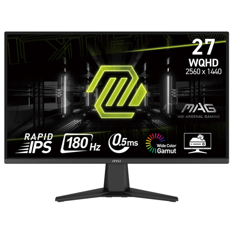 MSI MAG 27in WQHD Rapid IPS 180Hz Adaptive-Sync Gaming Monitor