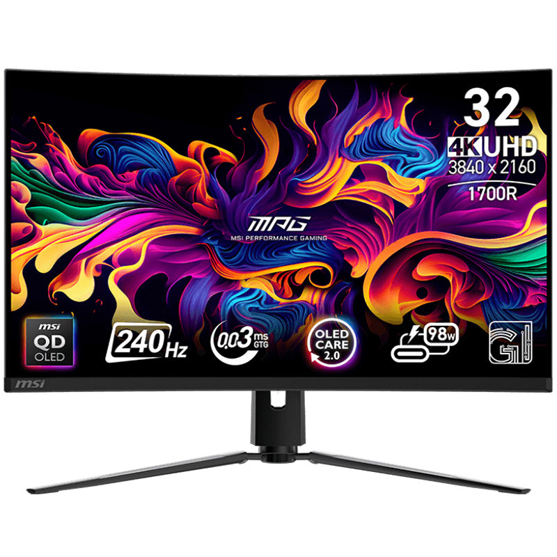 MSI MPG 32in UHD QD-OLED 240Hz Adaptive-Sync Curved Gaming Monitor
