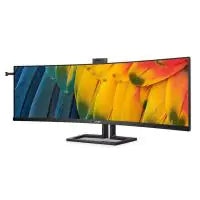 Philips 44.5in QHD Dual W-LED VA 75Hz Adaptive Sync SuperWide Curved Business Monitor with Webcam (45B1U6900CH)