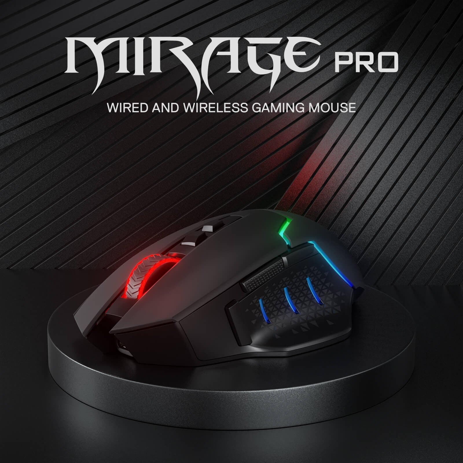 Redragon M690 PRO Wireless Gaming Mouse, 8000 DPI Wired/Wireless Gamer Mouse w/Rapid Fire Key, 8 Macro Buttons, Ergonomic Design for PC/Mac/Laptop