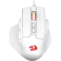 Redragon M806 Bullseye Gaming Mouse, 7 Programmable Buttons Wired RGB Gamer Mouse w/Ergonomic Natural Grip Build, White