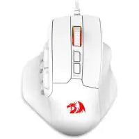 Redragon M811 Aatrox MMO Gaming Mouse, 15 Programmable Buttons Wired RGB Gamer Mouse w/Ergonomic Natural Grip Build, 10 Side Macro Keys, White