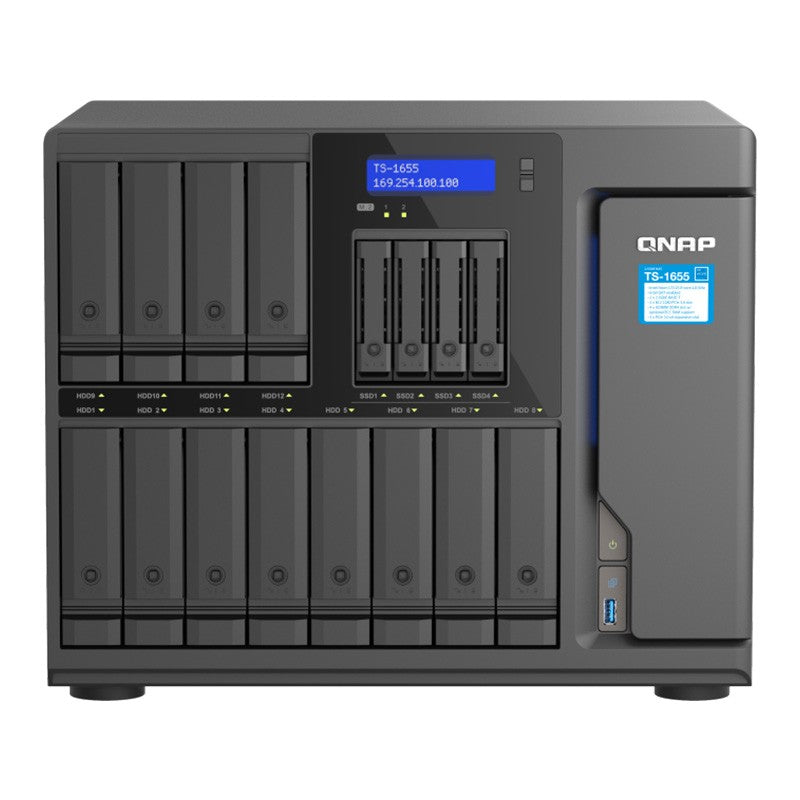 QNAP TS-1655-8G Atom C5125 8GB RAM 16 Bay Tower NAS