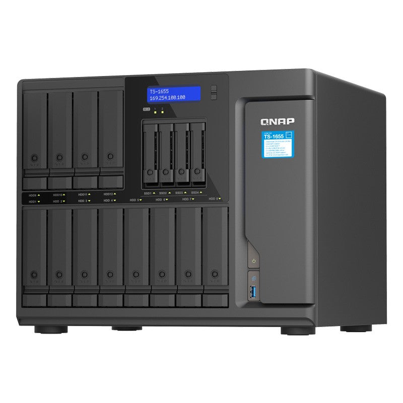 QNAP TS-1655-8G Atom C5125 8GB RAM 16 Bay Tower NAS
