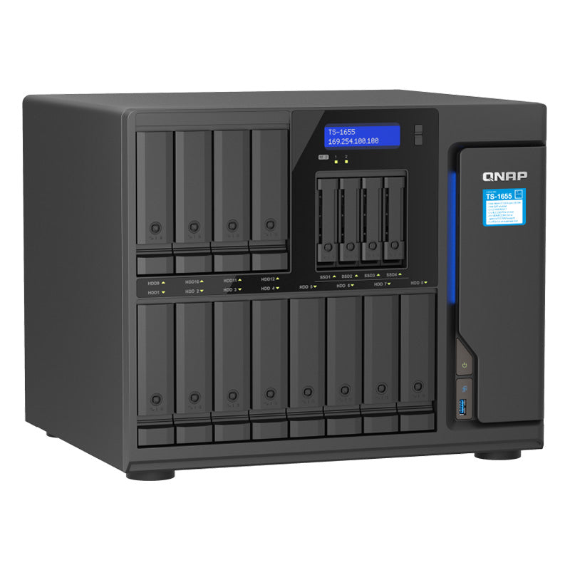 QNAP TS-1655-8G Atom C5125 8GB RAM 16 Bay Tower NAS