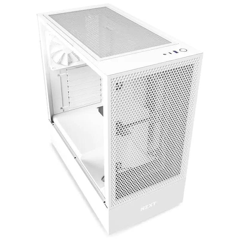 NZXT H5 Flow TG Compact Mid Tower ATX Case - White