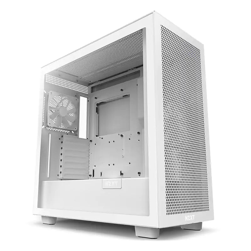 NZXT H7 V1 Flow Mid-Tower Airflow E-ATX Case - All White