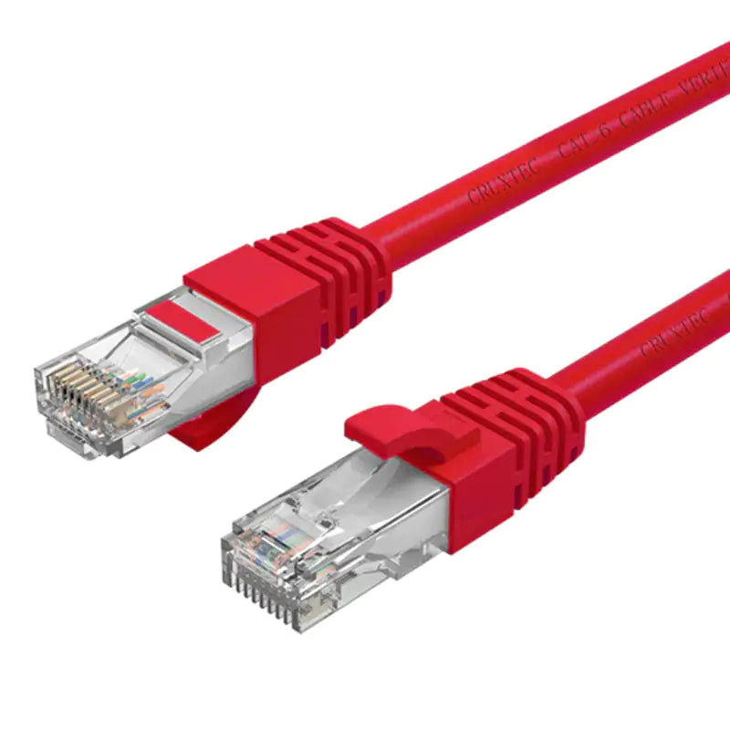Cruxtec RC6-020-RD CAT6 10GbE Ethernet Cable Red 2m