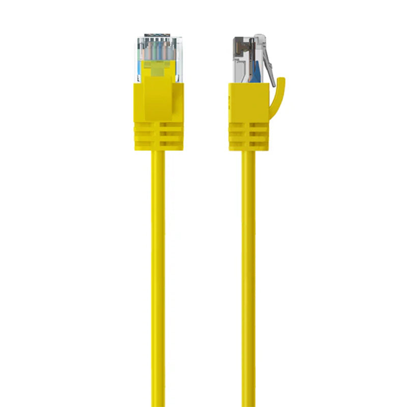 Cruxtec Ultra-Thin CAT6A UTP Ethernet Cable 2m - Yellow