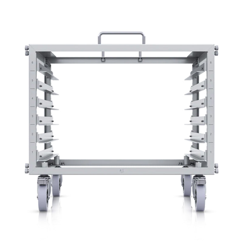 Ubiquiti Toothless 6U-sized Device Rack with a 24-port Blank Patch Panel Mini Rack