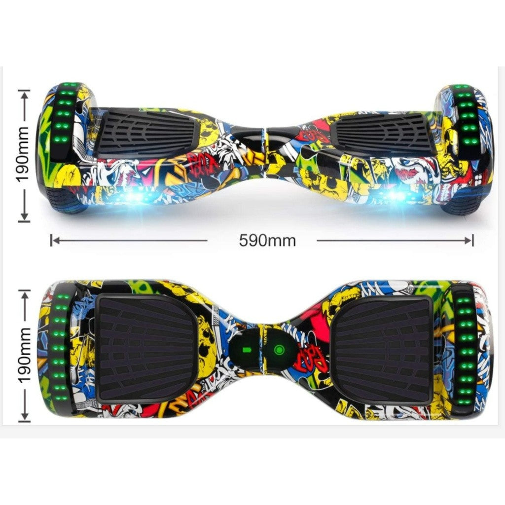 Funado Smart-S W1 Hoverboard Bluetooth Speaker Self Balancing Scooter Hip-Hop Graffiti