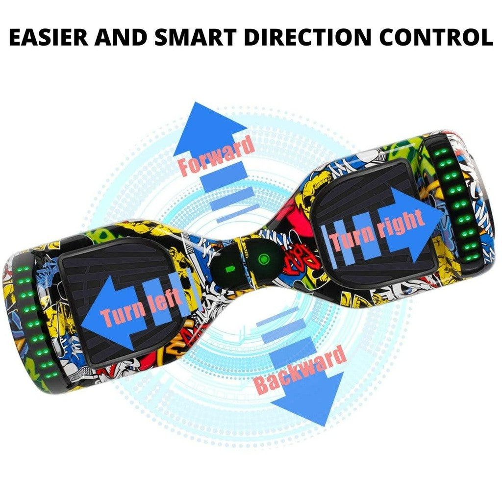 Funado Smart-S W1 Hoverboard Bluetooth Speaker Self Balancing Scooter Hip-Hop Graffiti