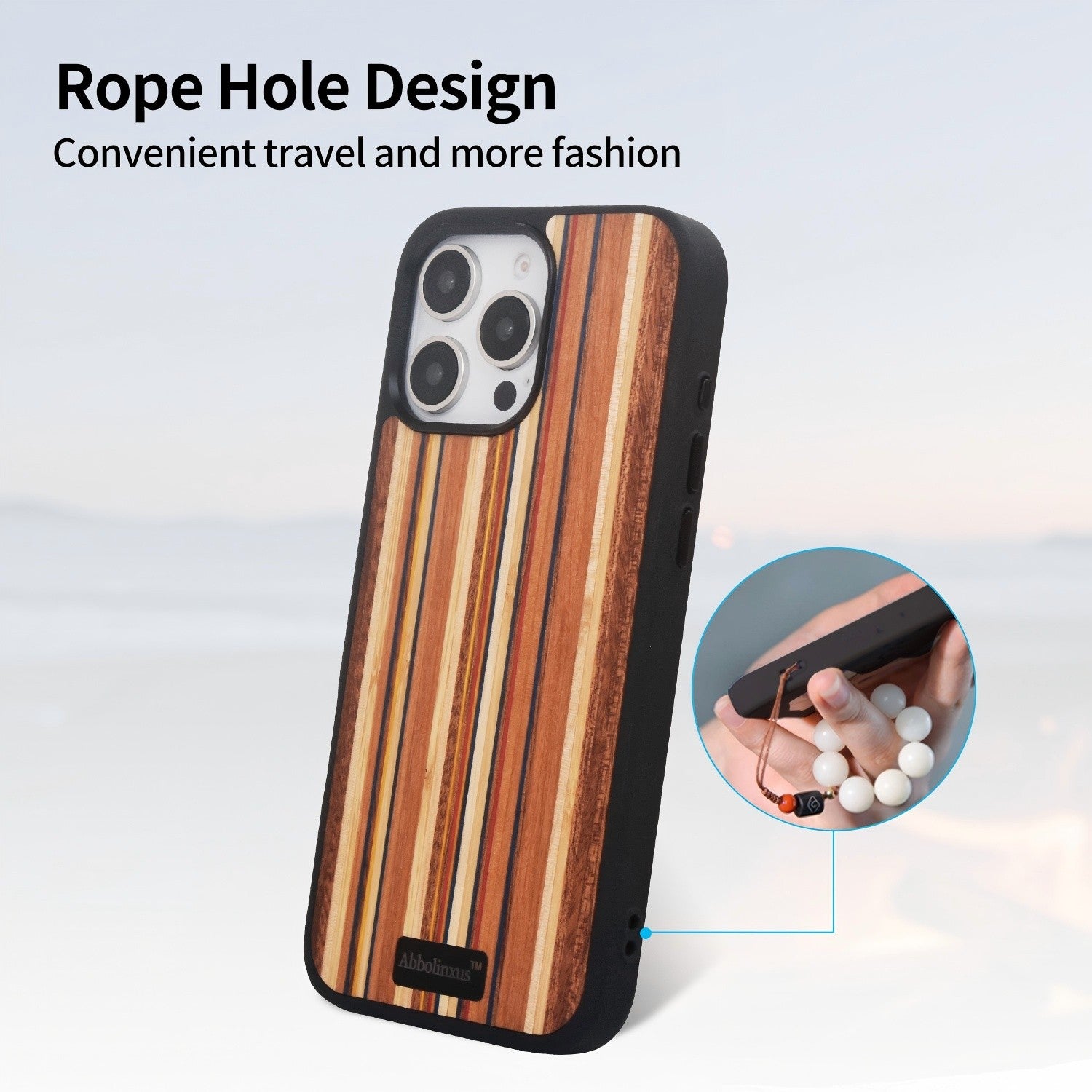for iPhone 15 Pro Max Magnetic Wood Case. Unique & Classy Shockproof Protective Cover. Compatible with MagSafe Magnetic Charging. (Color Wood, iPhone