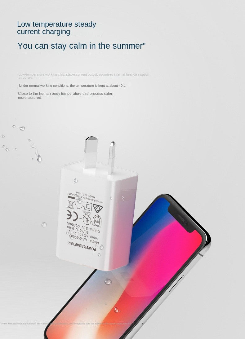 USB Charger For iPhone Samsung Xiaomi Poco Mobile Phone Charger Power Adapter USB Chargeur 5V2A SAA certification White