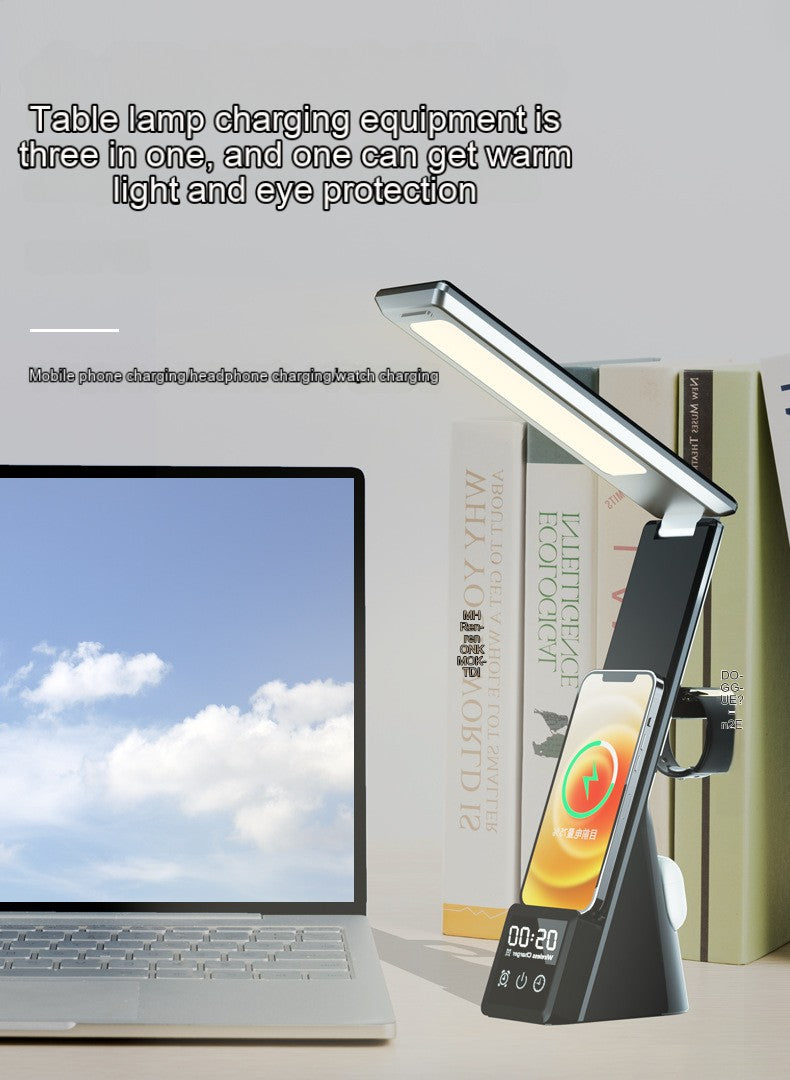 Wireless Fast Charge for Watch Mobile Phone Charger Earphone 15w Wireless Charger N61 Table Folding Lamp Eye Protection Charger