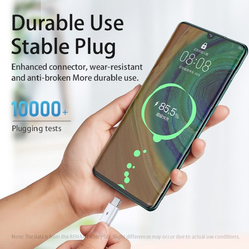 MOREJOY Remax 5A Super Fast Charging and Data TransmissionCable 1M A to C Cable Wihte
