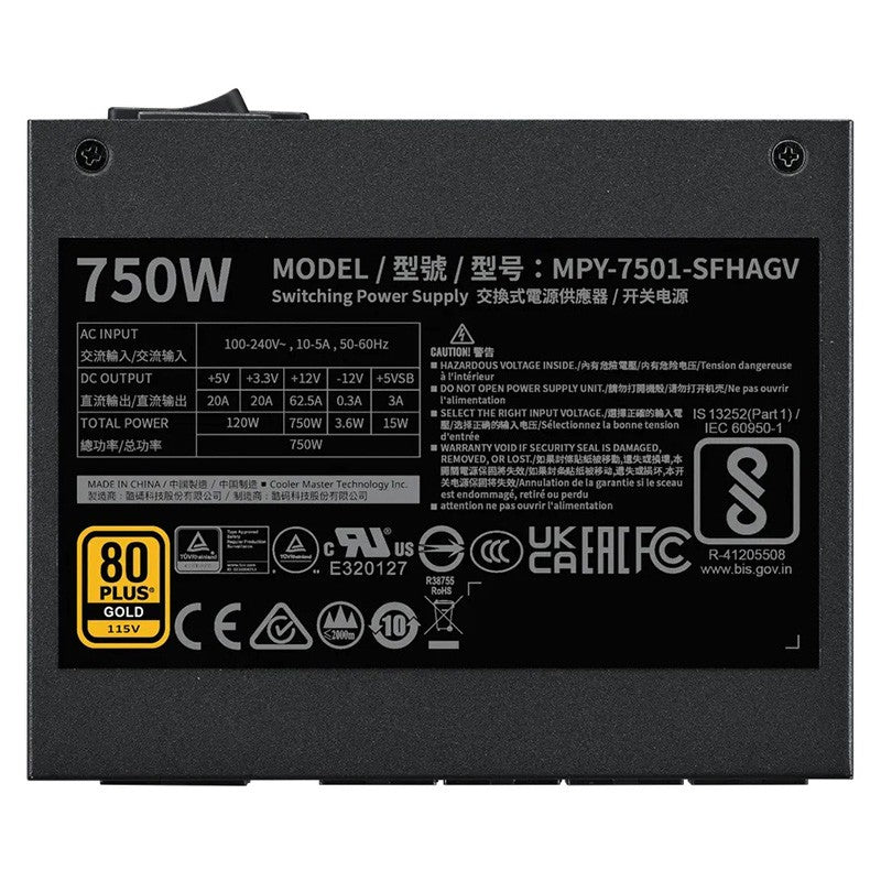 Cooler Master 750W V SFX 80+ Gold Fully Modular ATX 3.1 Power Supply