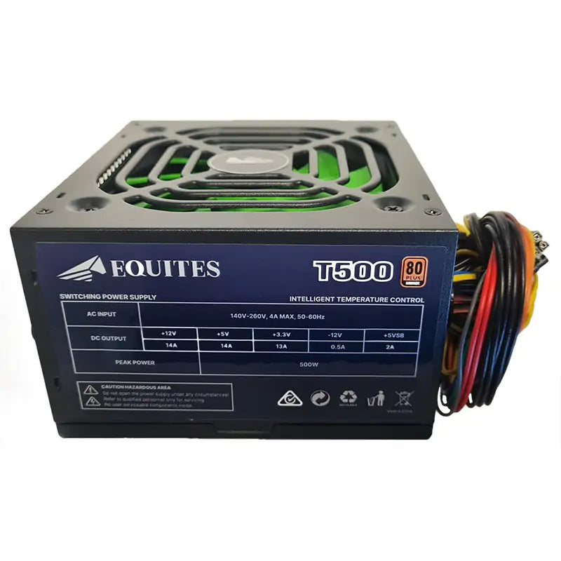 Equites T500 500W White 80+ OEM Fully RCM Certified Power Supply No Power Cable Included (EQ-T500)