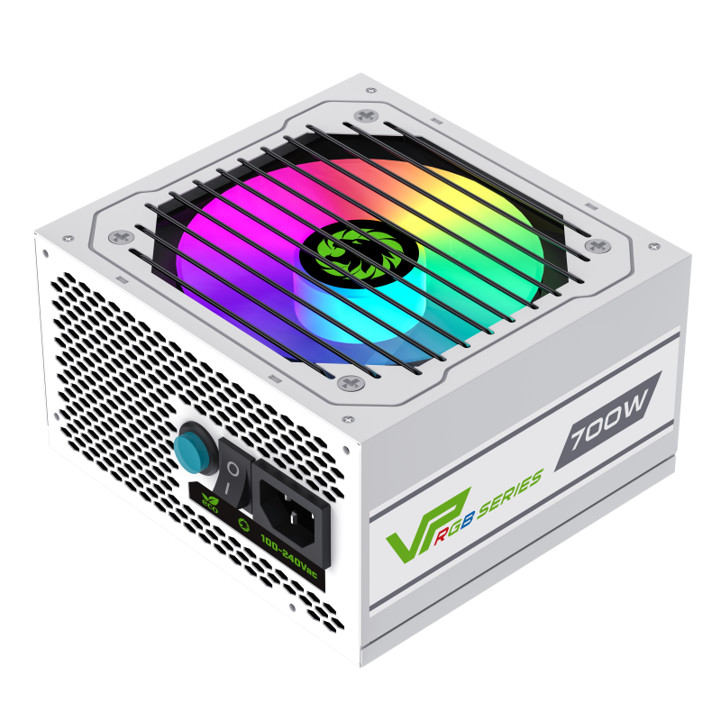 Gamemax 700W RGB Power Supply Semi-Modular VP-700-RGB-M White