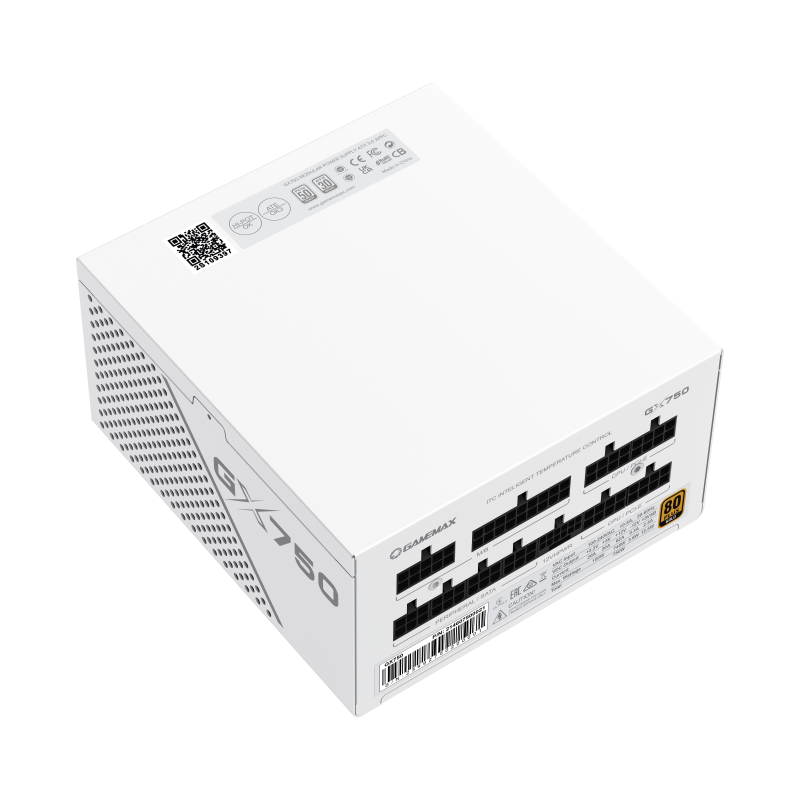 Gamemax GX-750 PRO White 750W 80+Gold Power Supply ATX3.0 PCIE5.0