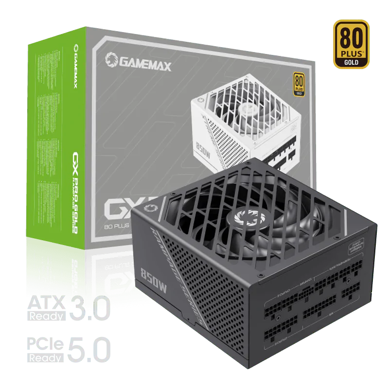 Gamemax GX-850 PRO BK 850W 80+Gold Power Supply ATX3.0 PCIE5.0