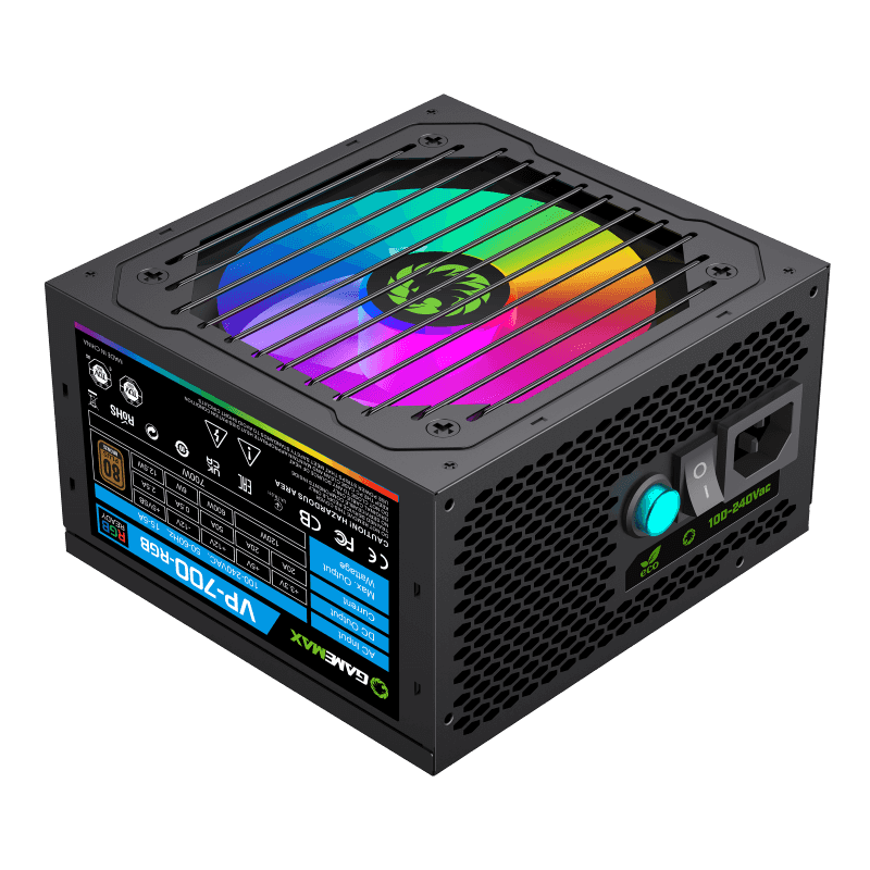 Gamemax VP-700-RGB 700W RGB Power Supply - black