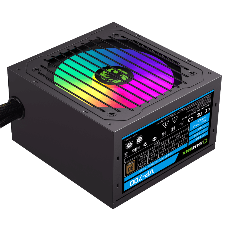 Gamemax VP-700-RGB 700W RGB Power Supply - black