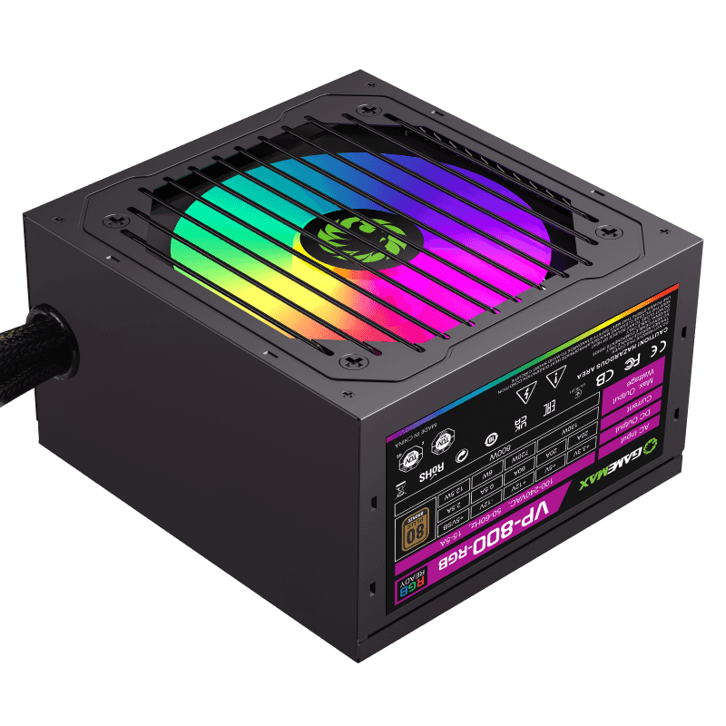 Gamemax VP-800-RGB 800W RGB Power Supply - black