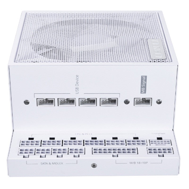 Lian Li 1000W EG1000.WE 80+ Platinum T-Shape ATX Power Supply with 4 Port USB Hub - White