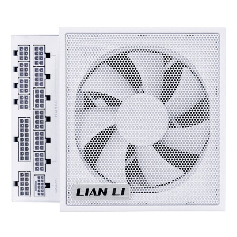 Lian Li 1300W EG1300.WE 80+ Platinum T-Shape ATX Power Supply with 4 Port USB Hub - White