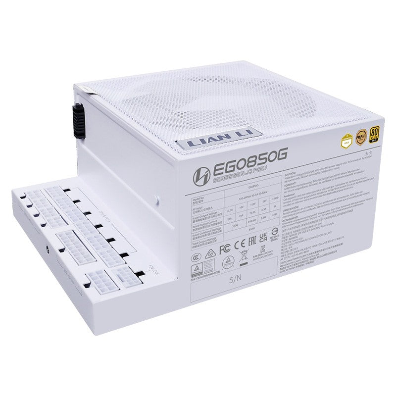 Lian Li Edge Series 850W 80+ Gold Full Modular ATX Power Supply - White