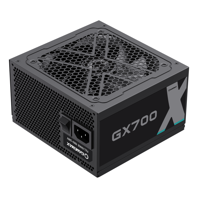 GameMax 700W 80+ Gold Wired Black ATX Power supply - GX700 black