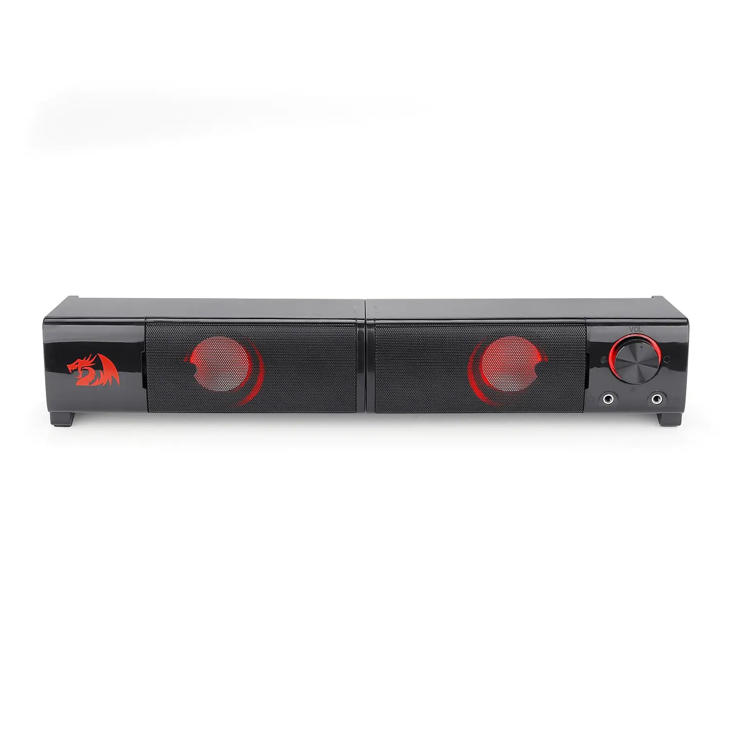 Redragon GS550 Orpheus PC Gaming Speakers, 2.0 Channel Stereo Desktop Computer Sound Bar with Compact Maneuverable Size, Headphone Jack, Quality Bass