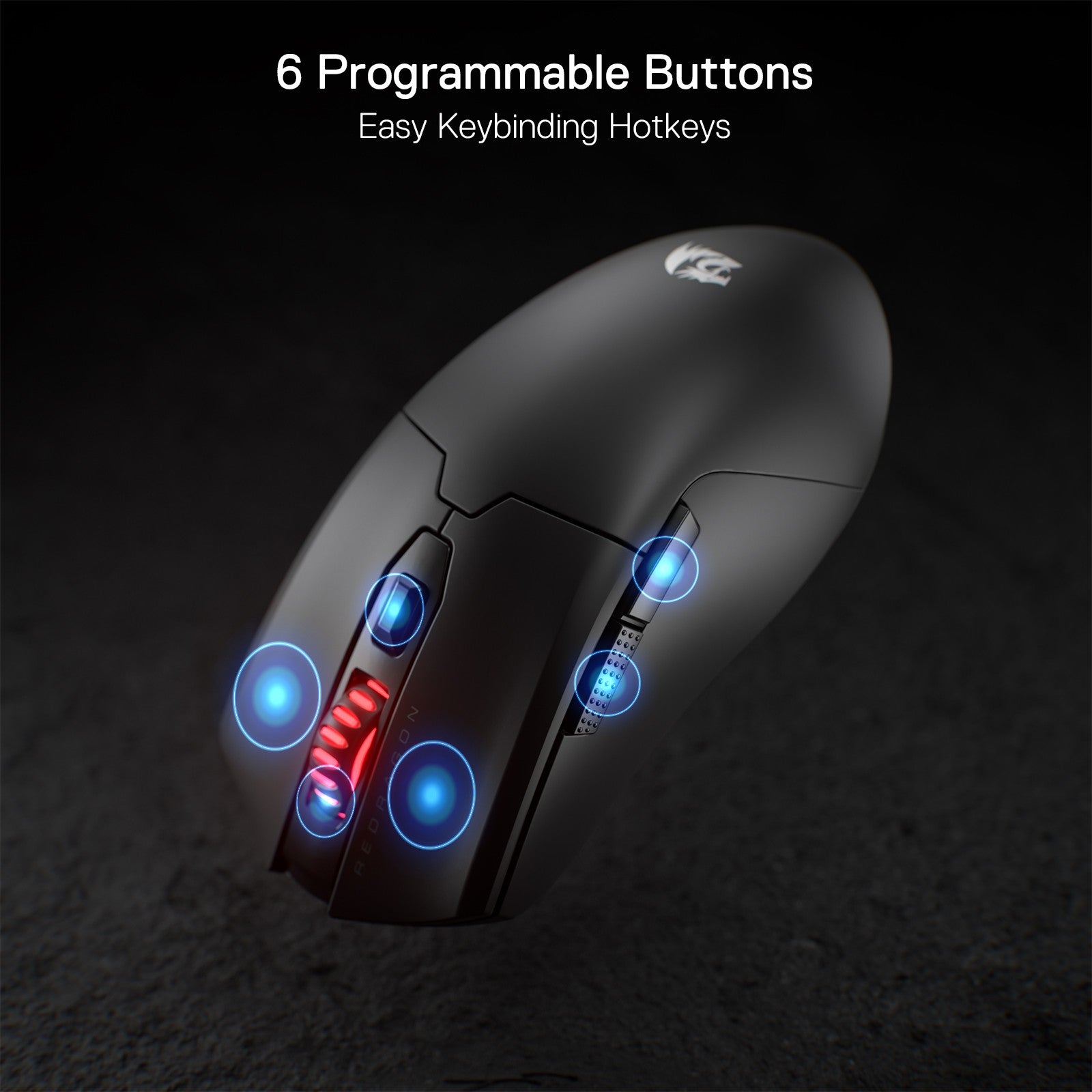 Redragon M995 Pro Wireless Gaming Mouse, 26000 DPI Wired/Wireless Gamer Mouse,50G BT & 2.4G Wireless, 6 Macro Buttons