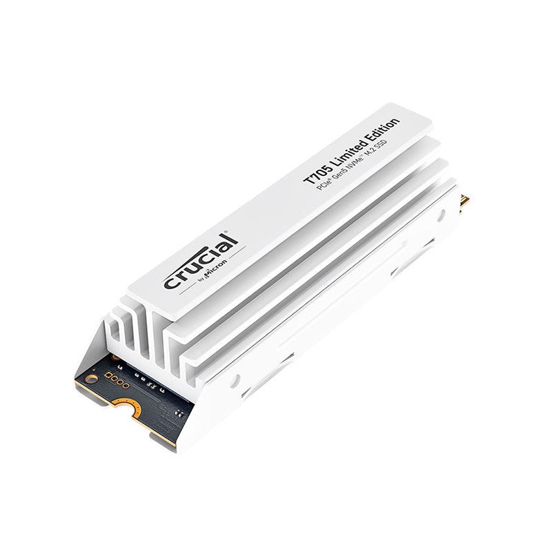 Crucial T705 2TB CT2000T705SSD5A PCIe 5.0 M.2 NVMe SSD with Limited Edition White Heatsink