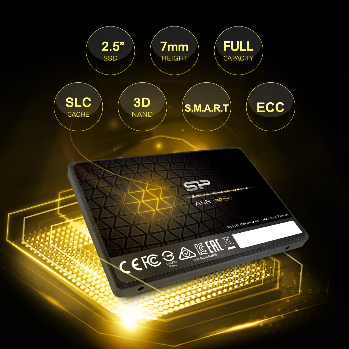 SP Silicon Power Ace A58 512GB 3D NAND 2.5inch SATA III SSD