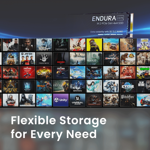 SP Silicon Power ES75 Endura 2TB 3D TLC NAND with SLC Cache, Gen4x4 SSD M.2 2280, High Endurance Grade Up to 7,000MB/s, Internal SSD